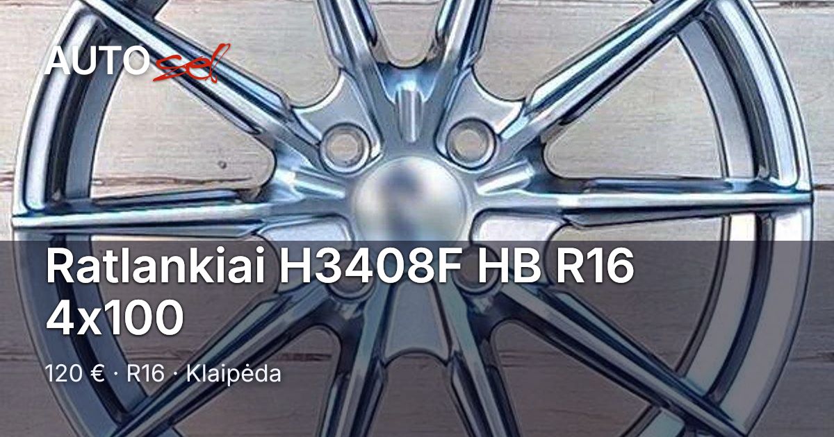 Ratlankiai H3408F HB R16 4x100 | autosel.lt